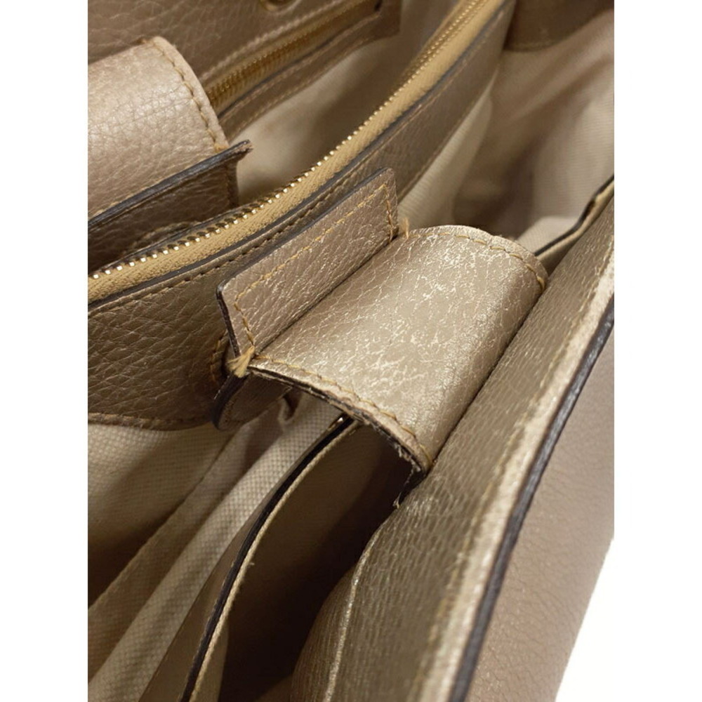 Gucci Shopper 2way Bamboo Leather Tote Bag - Picture 7 of 9